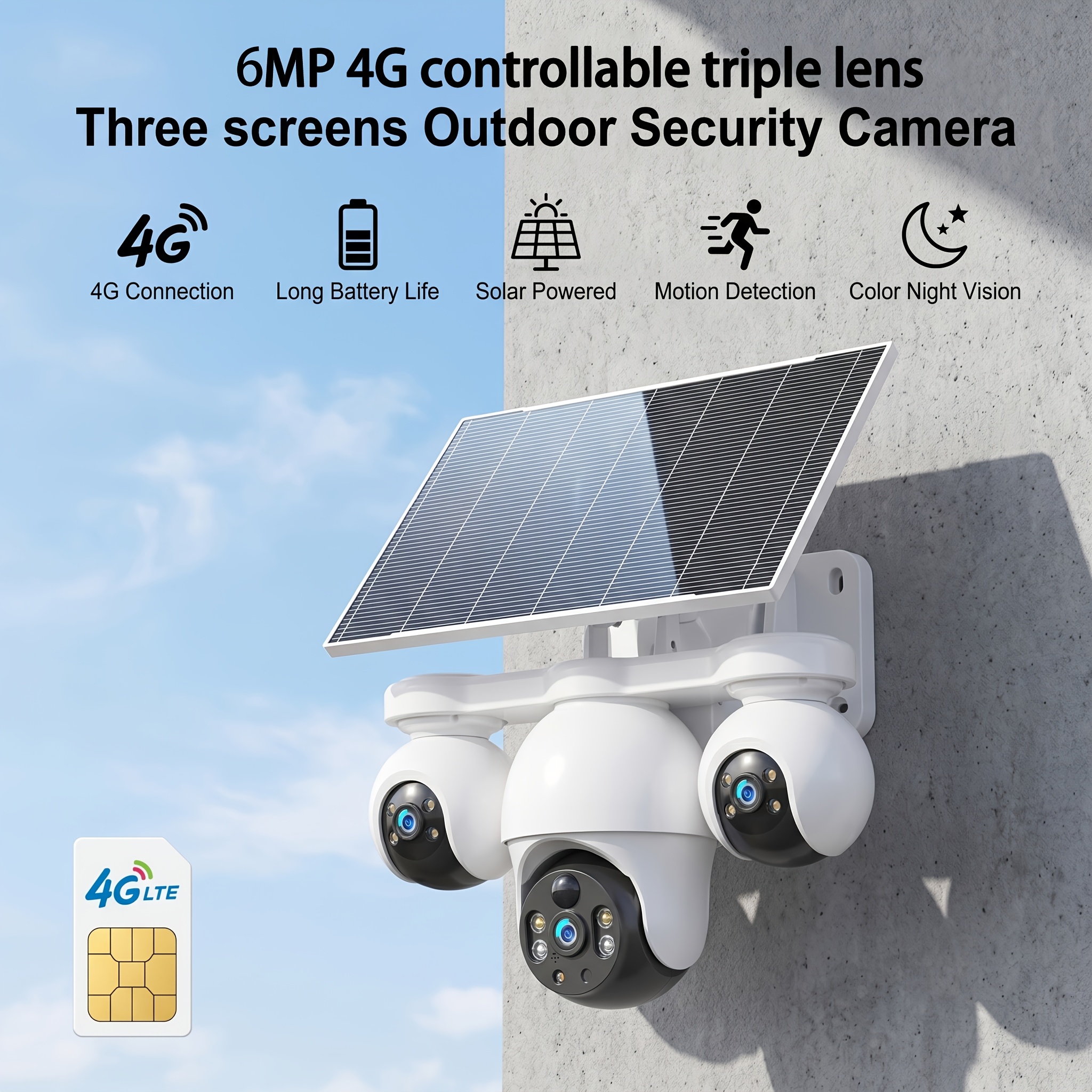 V380PRO 4G LTE Telecamera di sicurezza per esterni con lente…