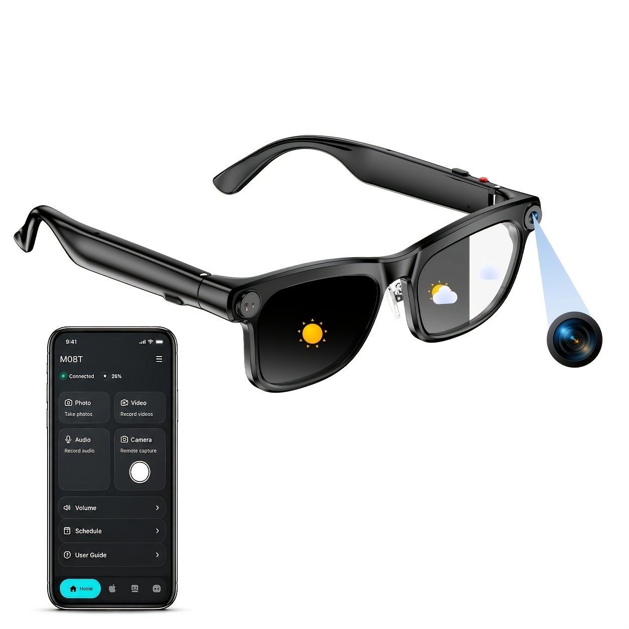 Occhiali Smart AI, dotati di fotocamera da 8 megapixel…