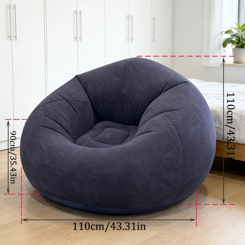 1 pz Divano Letto Gonfiabile Extra Large in Felpa Pigmentata…