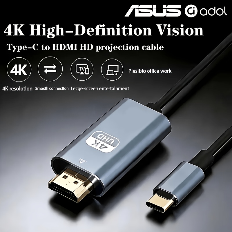 Adattatore HDTV ASUS Adol 4K/30Hz, Convertitore da USB-C a HDTV…