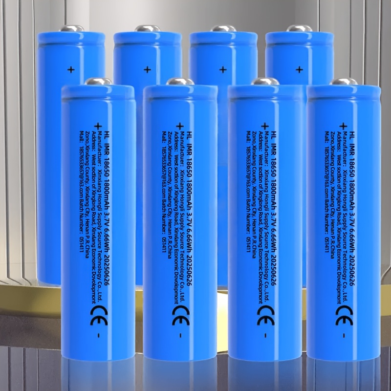 Batteria agli Ioni di Litio 18650, 1800mAh, 3.7V, Ricaricabile…