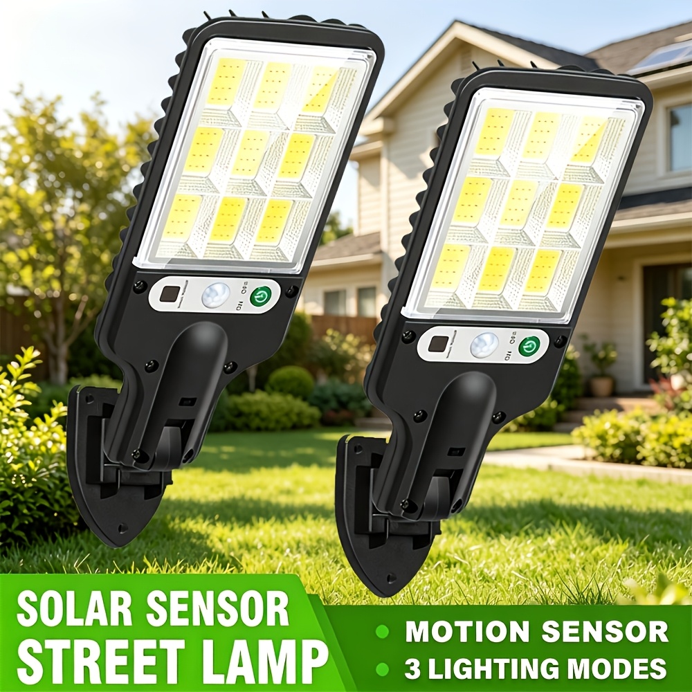 Set da 2 luci solari da esterno per strada con sensore di…