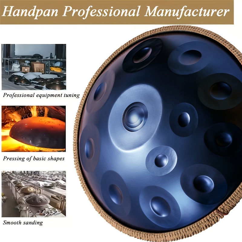 Tamburo Handpan a 12 Note, 55.88cm Re Minore Kurd 432Hz con…