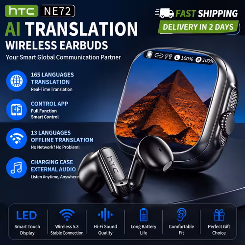 Auricolari wireless HTC NE72 con schermo LCD touchscreen e…
