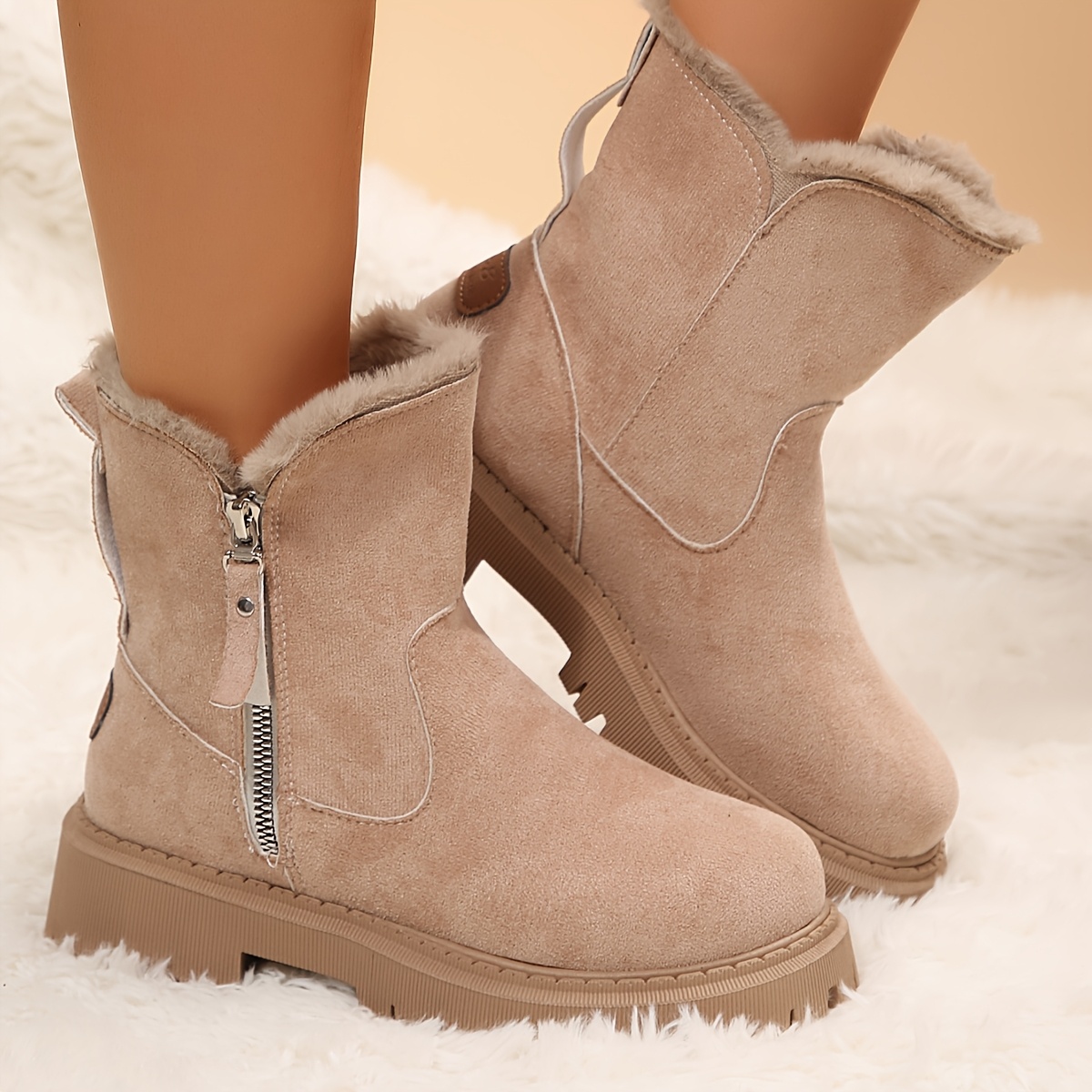 Stivali da neve Autunno Nuovi con cerniera laterale alla moda…