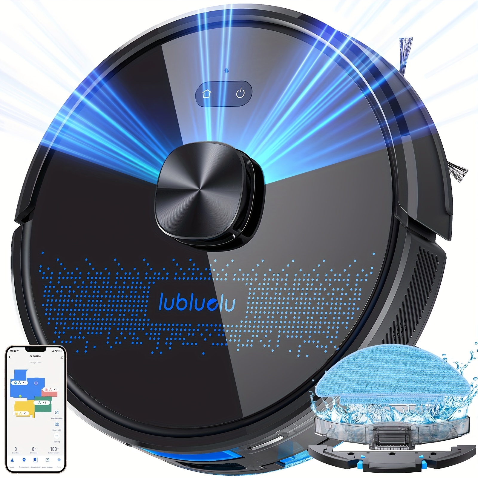 Lubluelu Sl60Ultra 5800PA Robot Aspirapolvere e Lavapavimenti…
