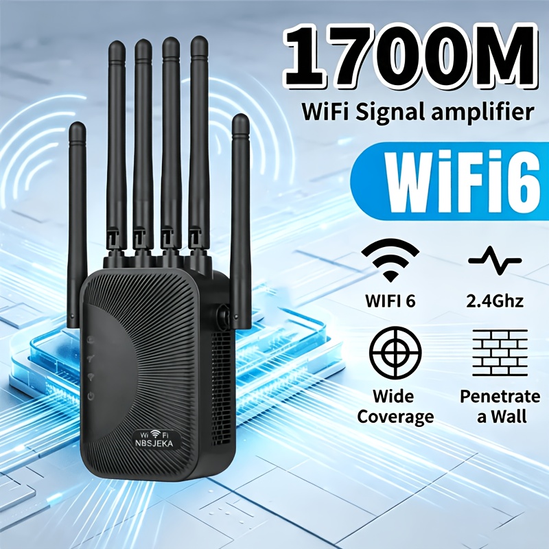 Estensore di portata ripetitore WiFi 6 Mesh 1700Mbps…
