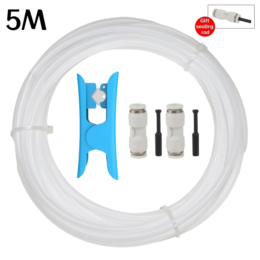 Tubo in PTFE 2,5 mm ID 4 mm OD, lunghezza 5 m/16,4 piedi, con 2…