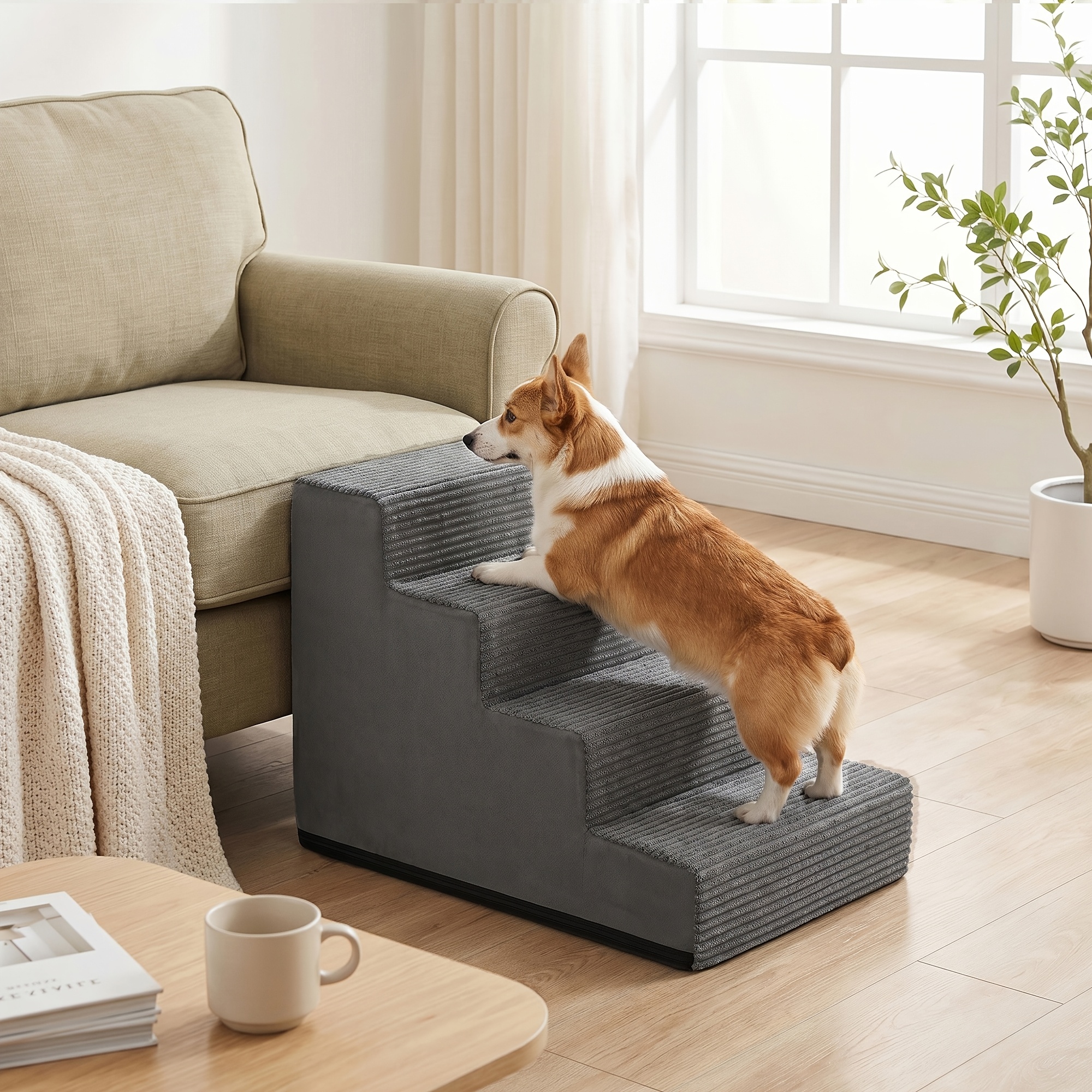 Scalini per cani per letto e divano, scale in schiuma per cani…