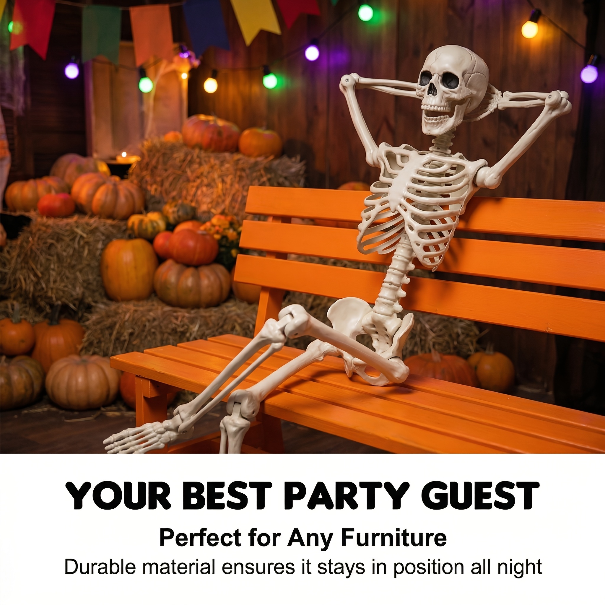 Scheletro di Halloween Decorazione Esterna Realistico Osso Umano…
