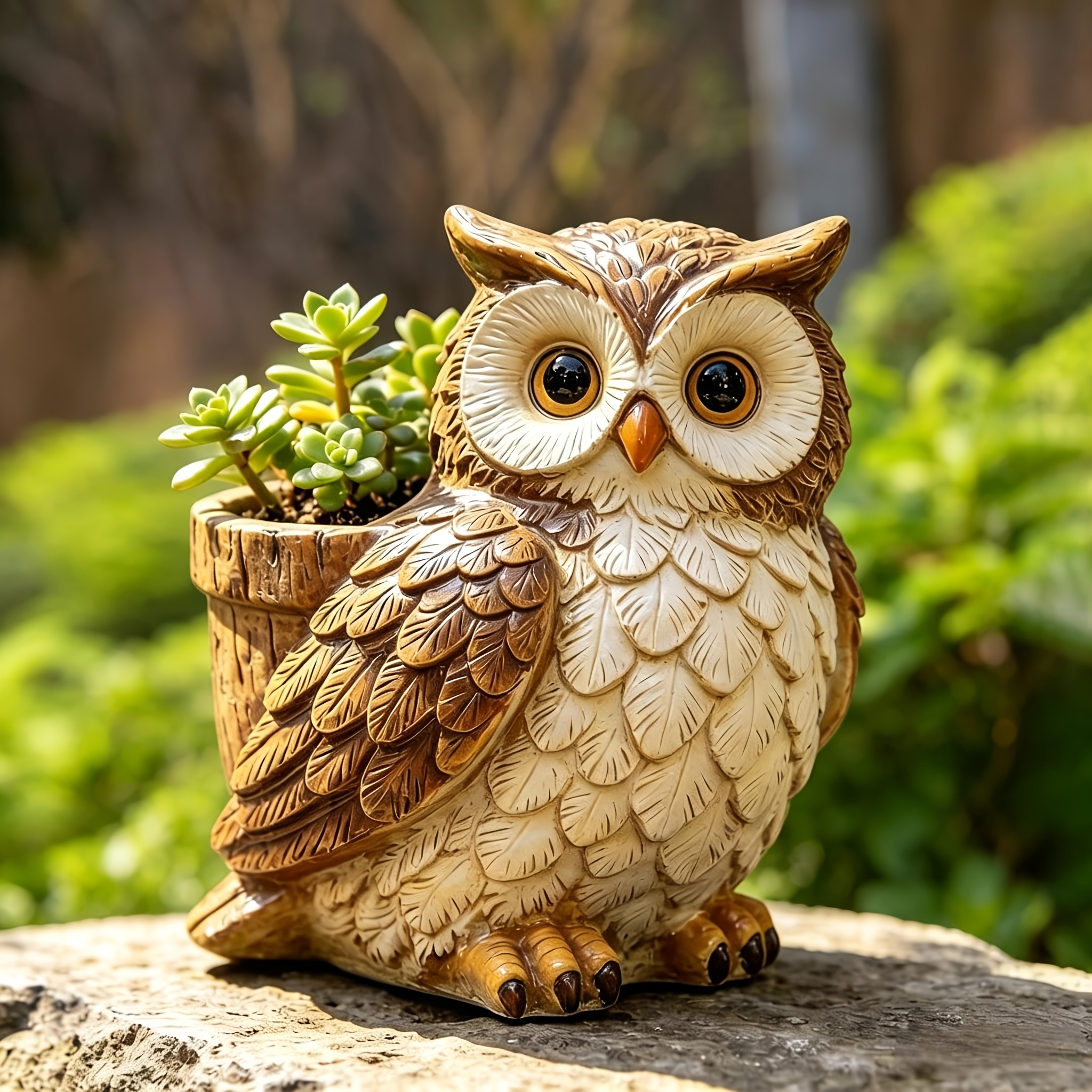 Decorazioni Scultura Gufo in Resina - Decorazione Ceramica Gufo…