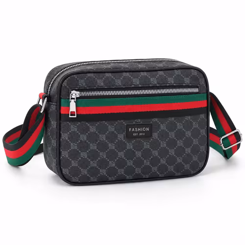 Borsa a tracolla da uomo, piccola borsa a spalla con motivo a…