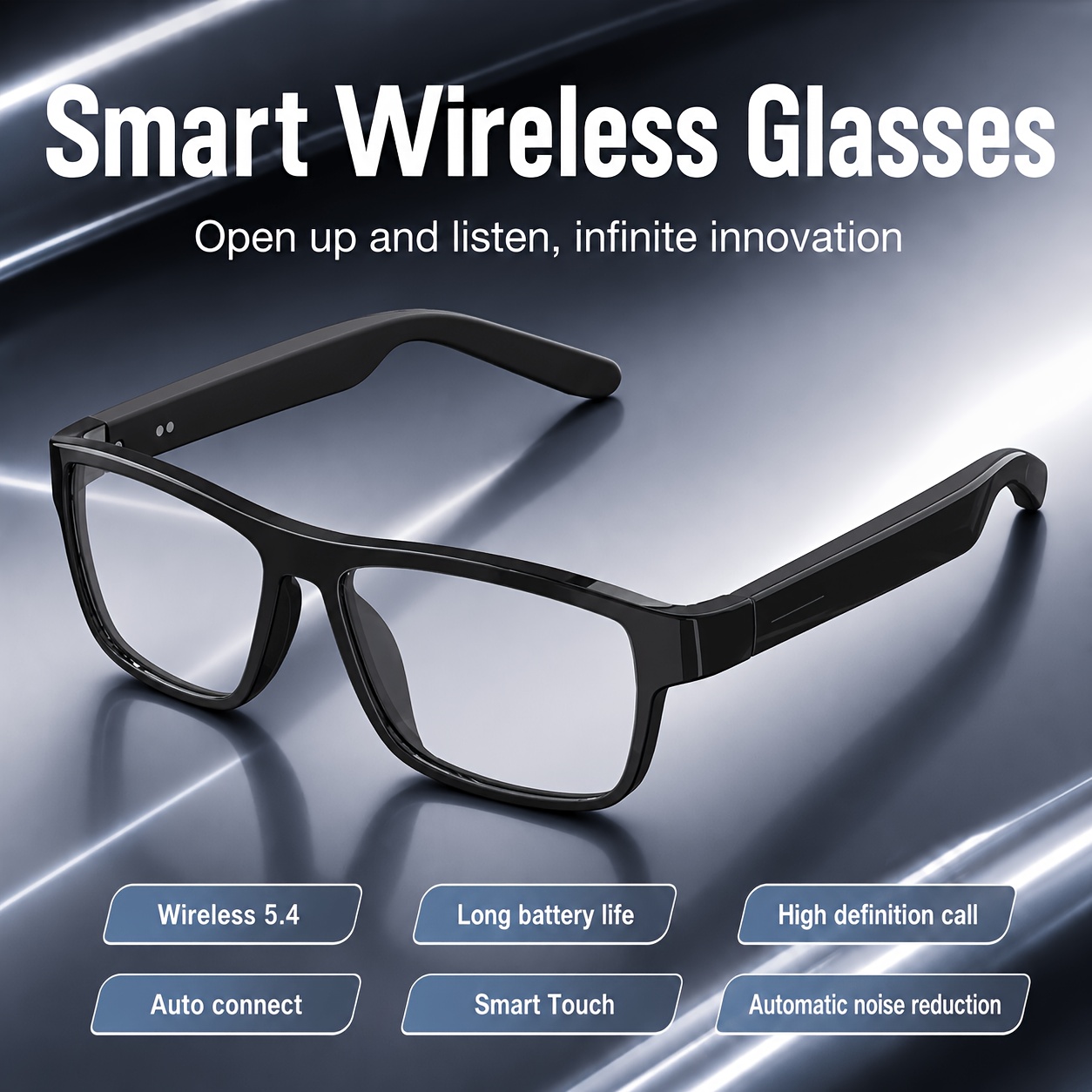 Koipsse Occhiali Wireless Unisex alla Moda, Lunga Durata della…