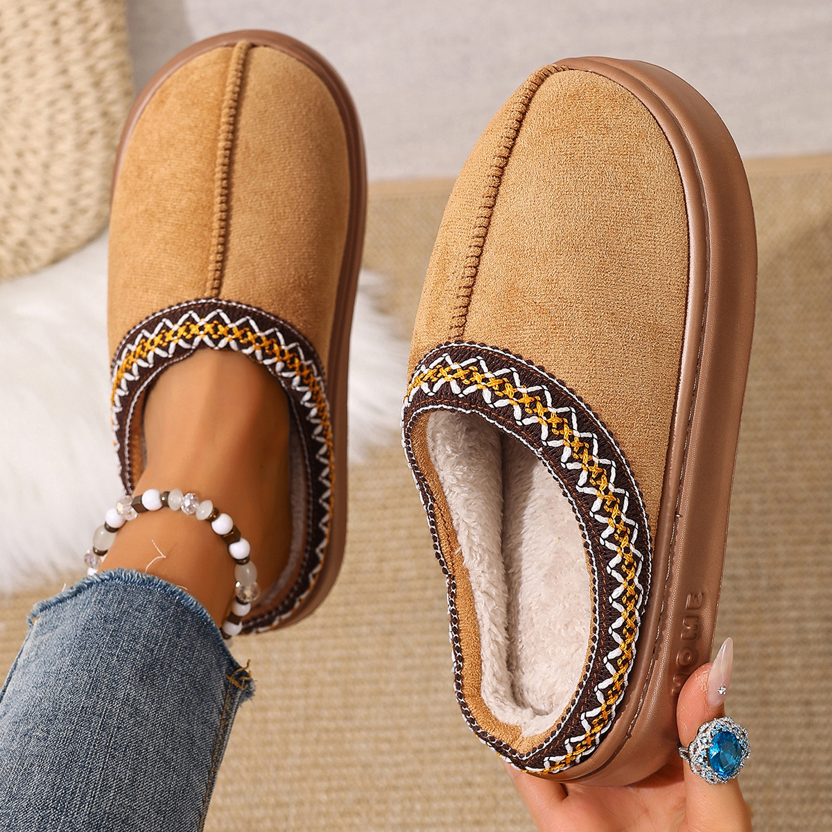 Mule da donna foderate in pile, scarpe da donna eleganti autunno…
