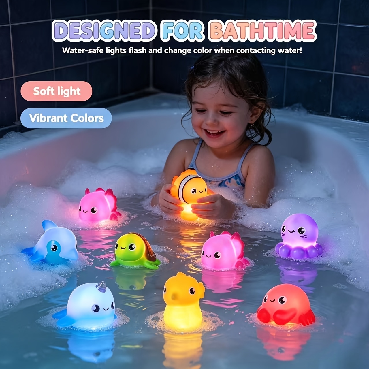 Set da 2/4/6/8 pezzi di giocattoli da bagno senza foro, set di…