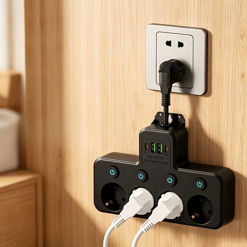 Presa multipla 8 in uno multifunzionale con porte USB e…