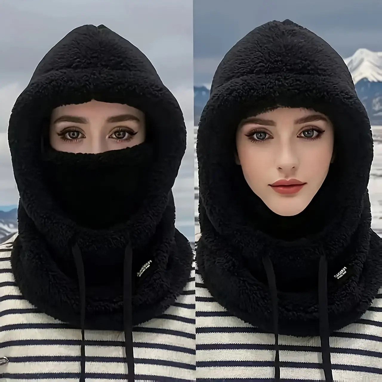 Cuffia invernale da donna con fodera in pile resistente al…