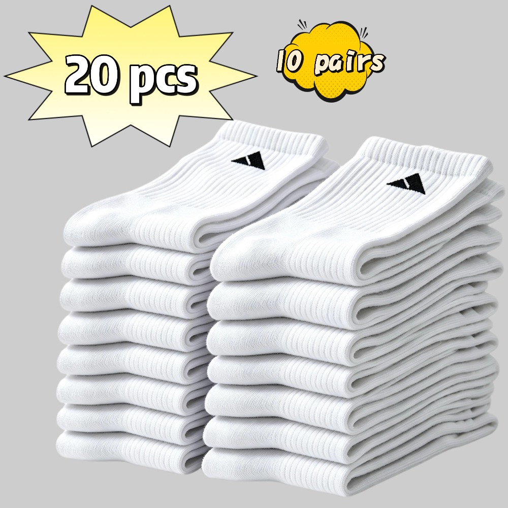 20 pezzi/10 pezzo di calzini a metà polpaccio, unisex, colori…