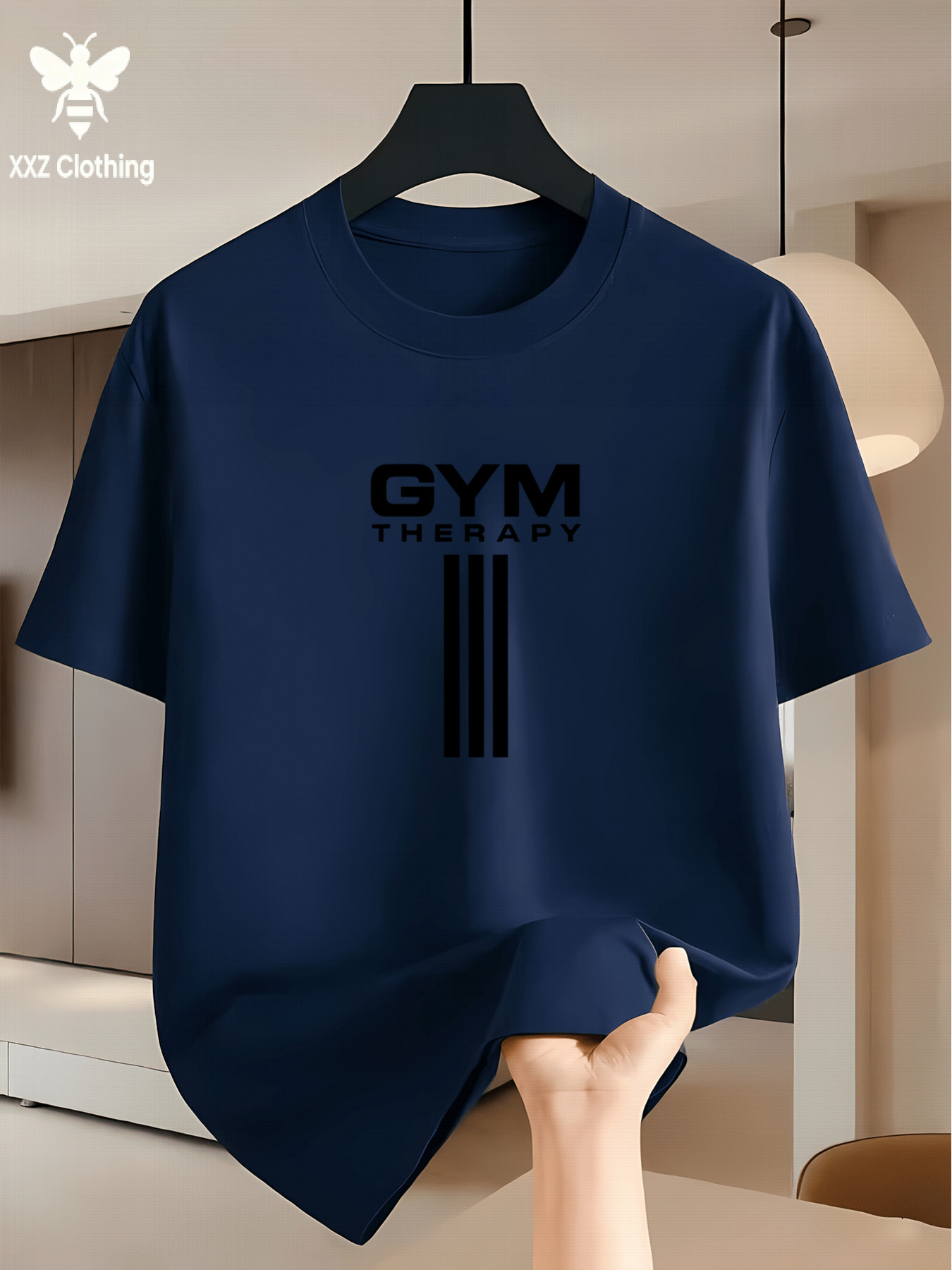 1 T-shirt Casual da Uomo con Slogan "GYM Relax" e Motivo a…