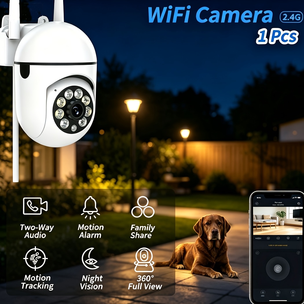Telecamera di sicurezza PTZ wireless da esterno 1 pz WiFi…