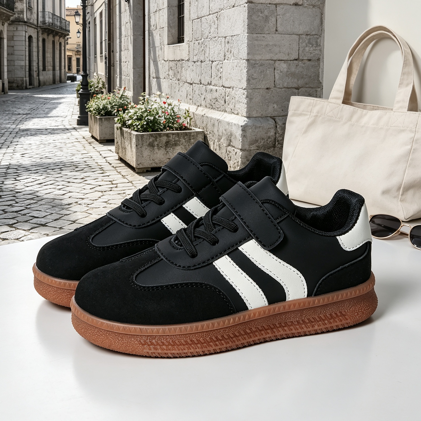 Scarpe, Scarpe da allenamento tedesche a righe, Scarpe sportive…