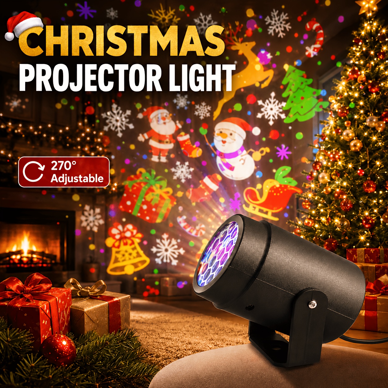 Lampada a proiezione LED AMILL da 1 pezzo con 16 motivi e luce…