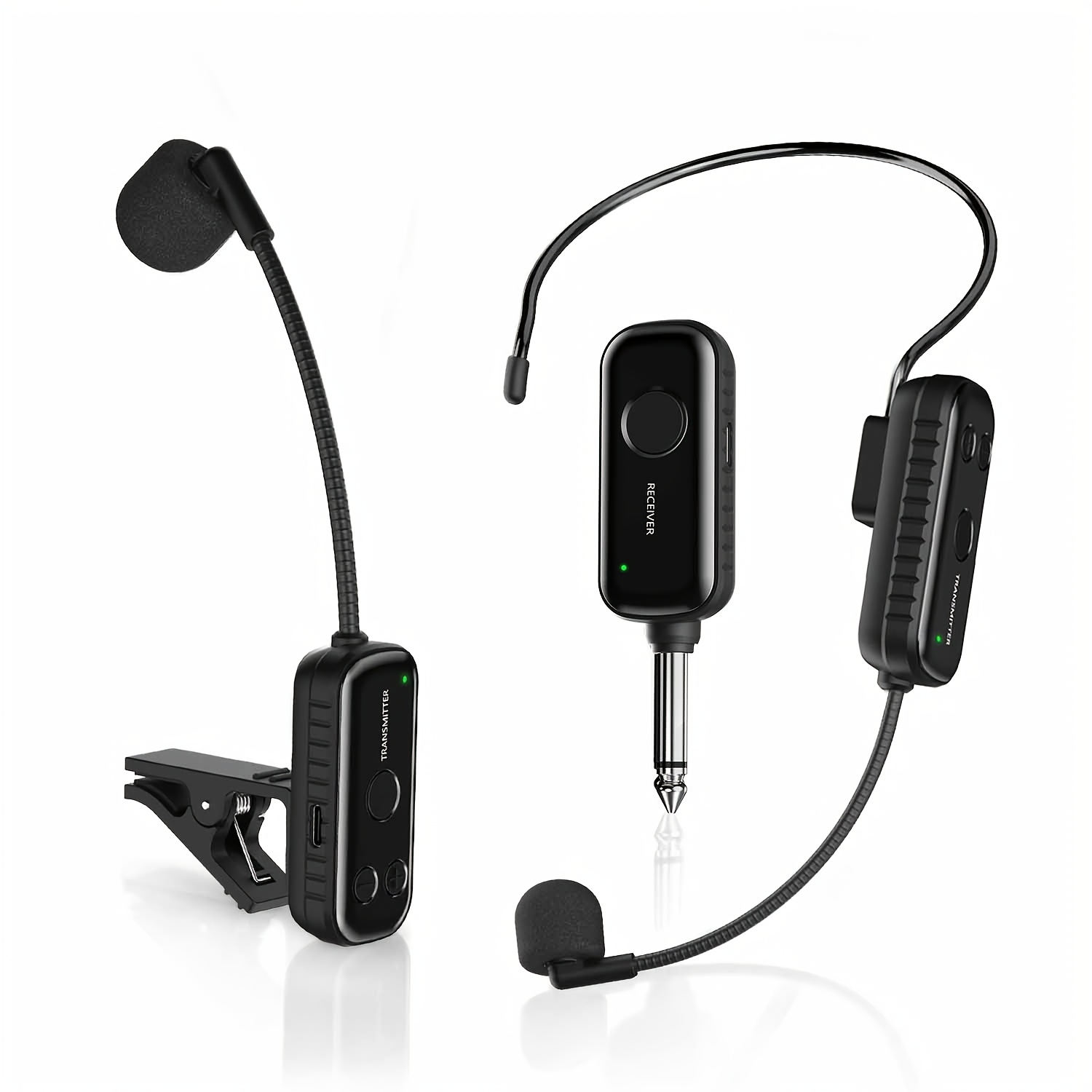 Sistema microfono strumentale wireless 2 in 1, microfono…