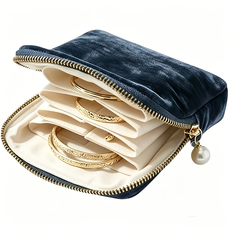Pochette da viaggio per gioielli in velluto, 1 pezzo, portatile…