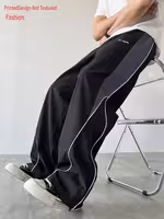 Pantaloni Lunghi Sportivi da Uomo, Pantaloni Casual Color-Block…