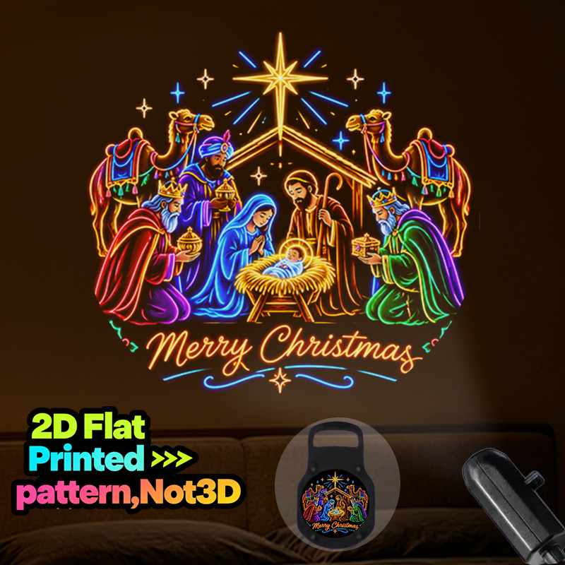 1 pz Lampada proiettore portatile 2D piatta per progetti di luci…