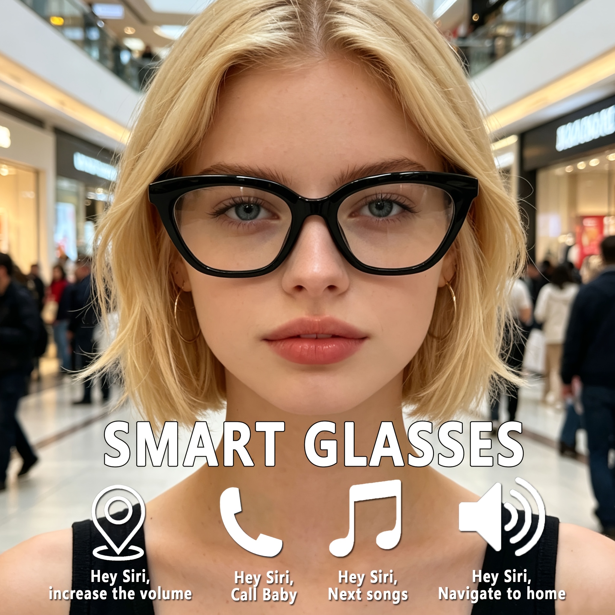 Occhiali Smart AI, Occhiali Intelligenti con Supporto di…