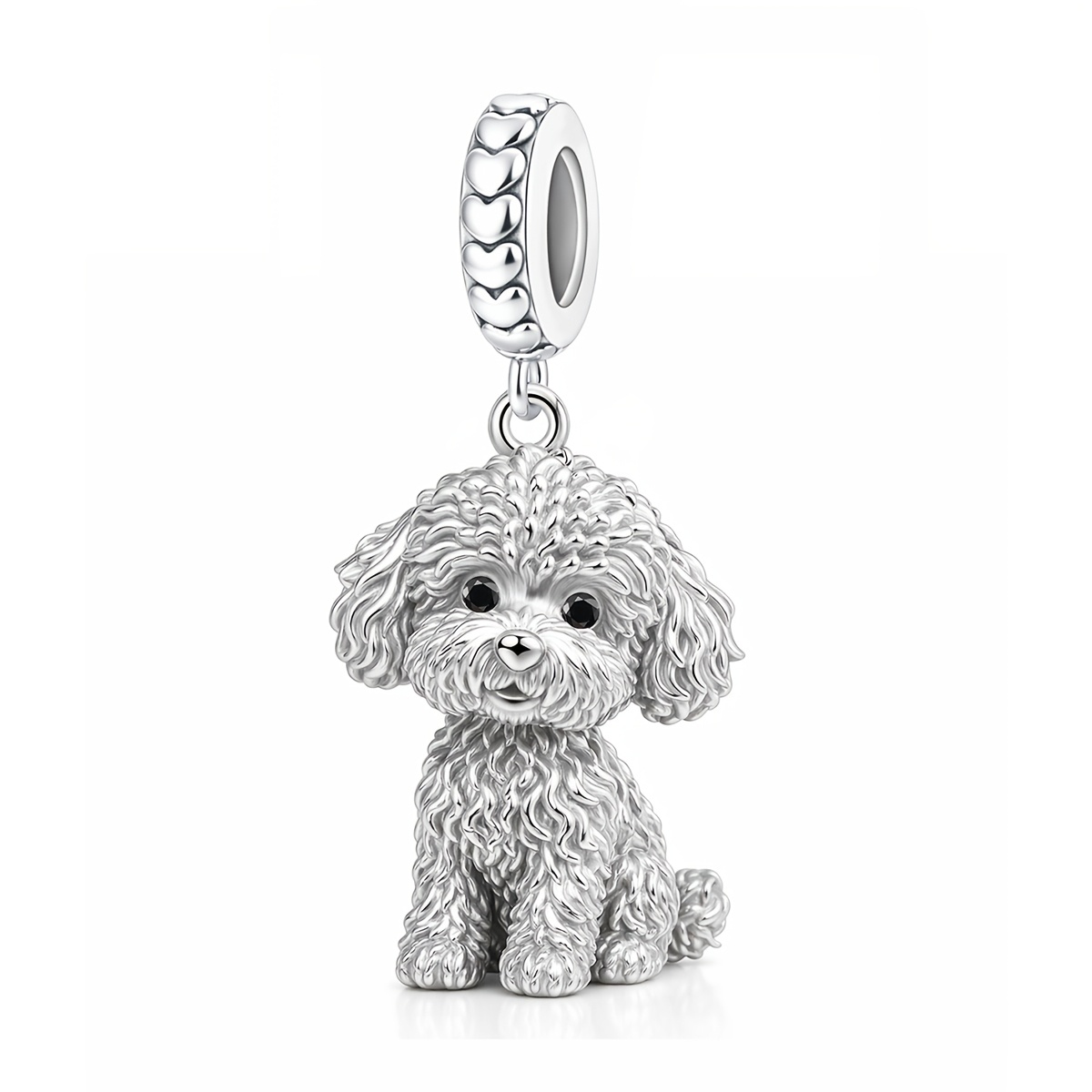 1 ciondolo a forma di cucciolo Teddy con capelli ricci in rame…