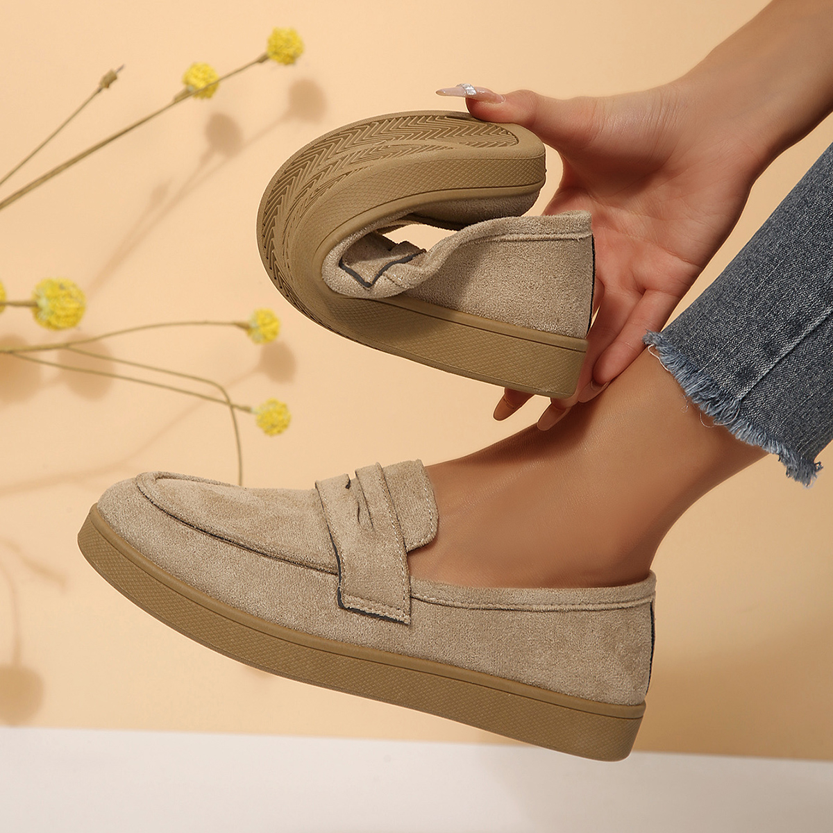 Mocassini da donna con nappe, scarpe casual basse taglie forti…