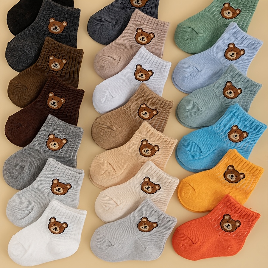 Calzini con orsetto assortiti da 10 paia di colori casuali…