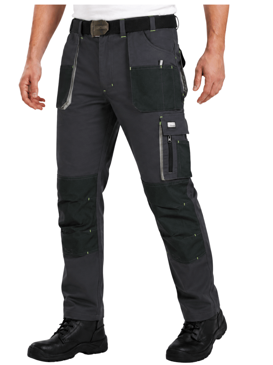 Pantaloni cargo da uomo CLASSIC GREY con tasche multiple, Oxford…