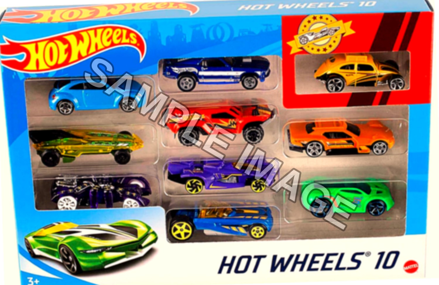 Hot Wheels - Set Macchinine da 10 Veicoli in Scala 1:64, con Decorazioni Mozzafiato, da Collezionare, Single, 54886