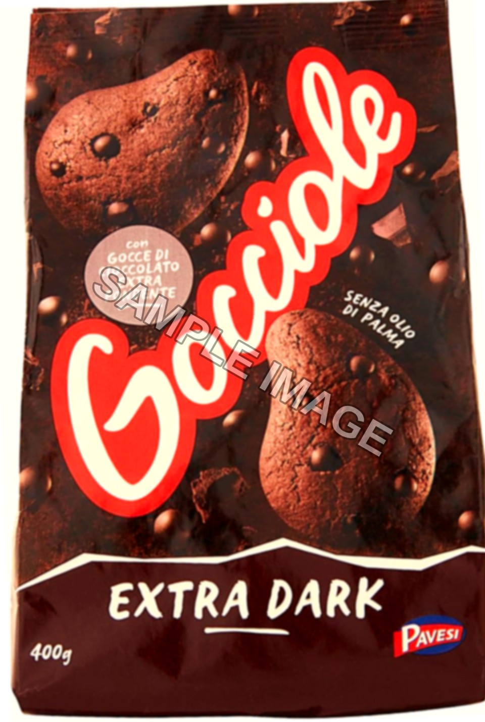 Pavesi Biscotti Frollini Gocciole Extra Dark con Cioccolato Fondente, 400g
