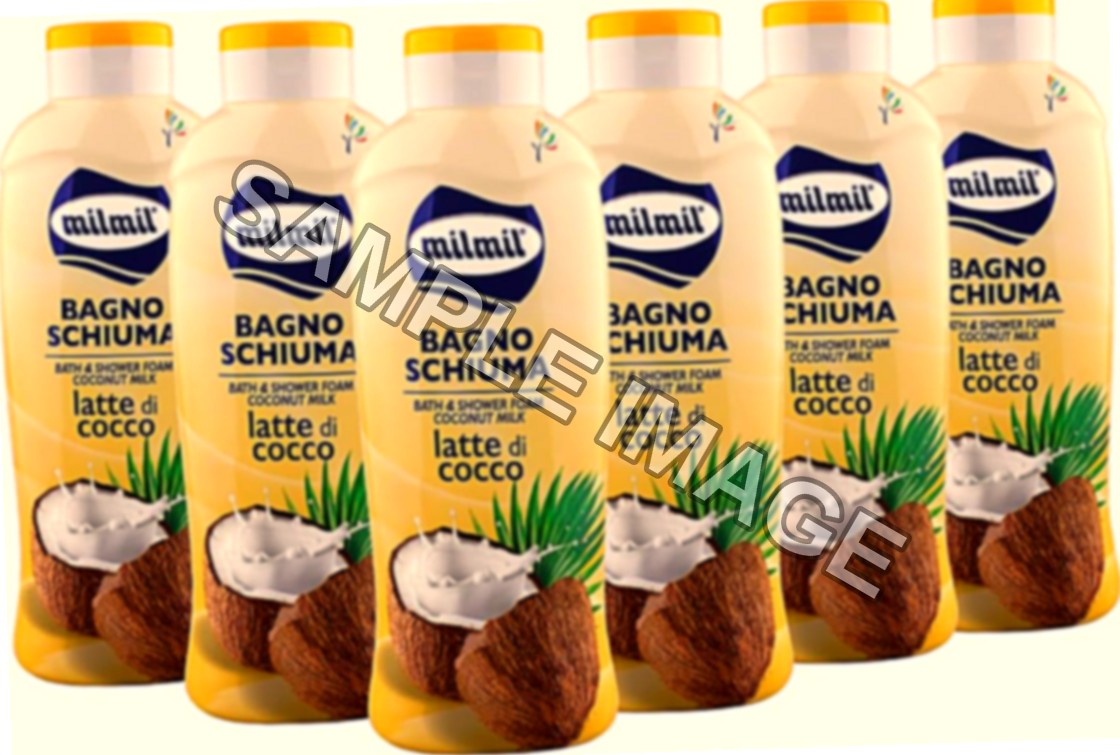 Milmil Bagno Schiuma, Fragranza Latte di Cocco, Dermatologicamente Testato PH Fisiologico - 6 x 1000 ML