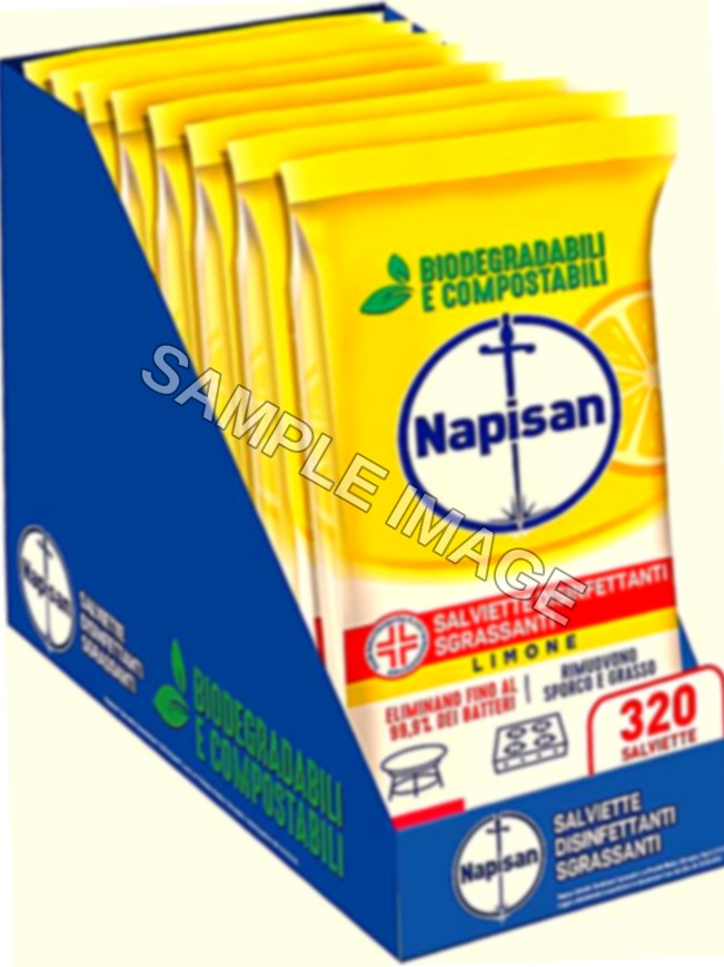 Napisan Salviette Disinfettanti Sgrassanti Limone 8x40pz