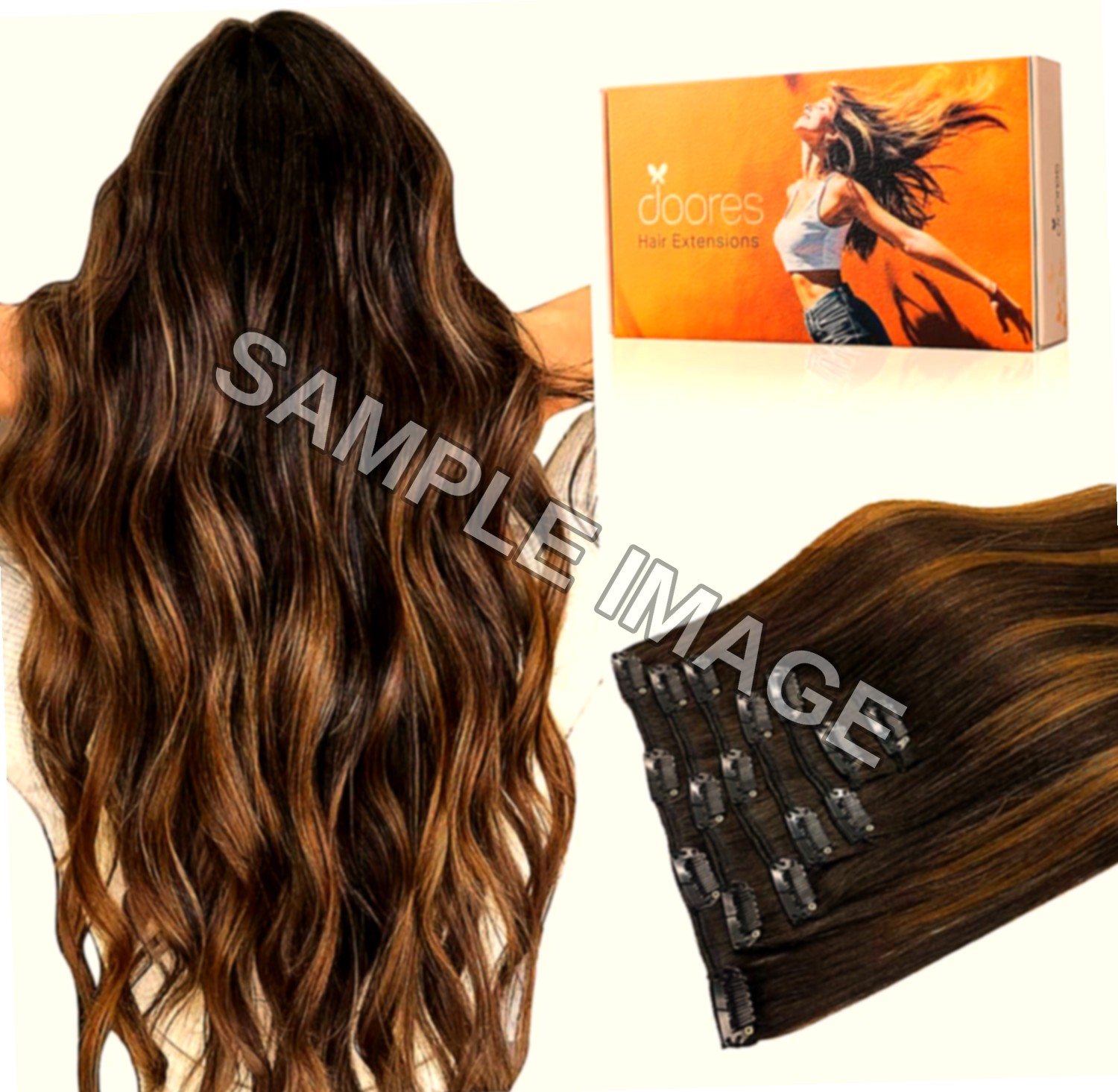 DOORES Extension capelli veri con clip