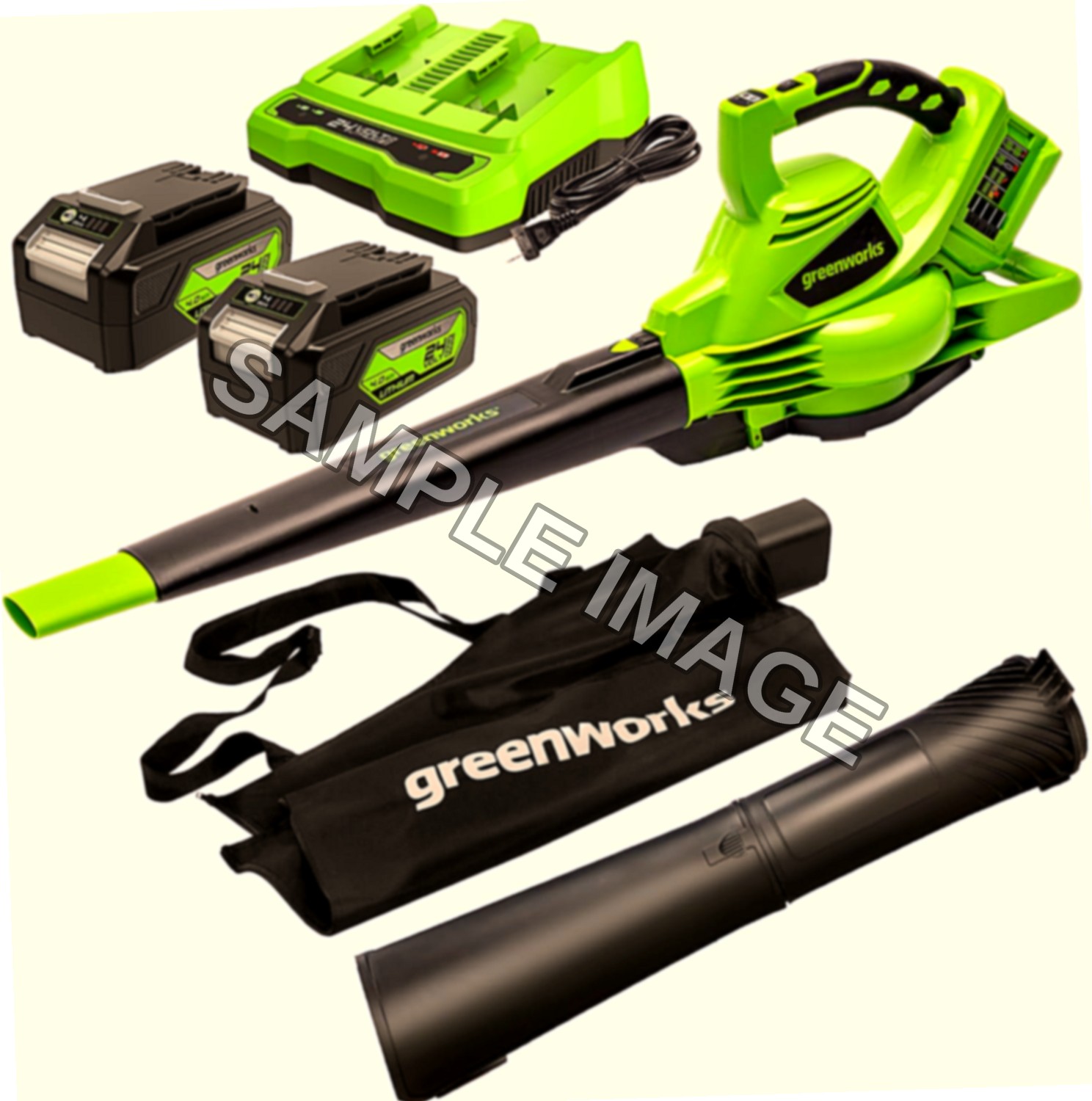 Greenworks 48V Aspirafoglie Soffiatore a Batteria GD24X2BVK4X