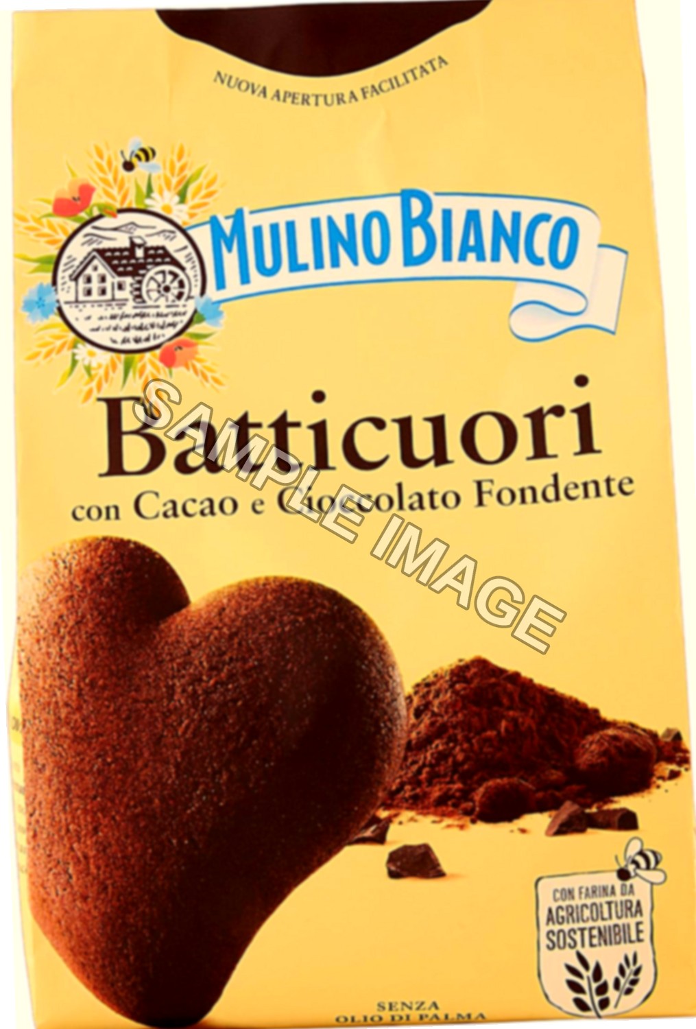Mulino Bianco Biscotti Batticuori con Cacao e Cioccolato 350 g