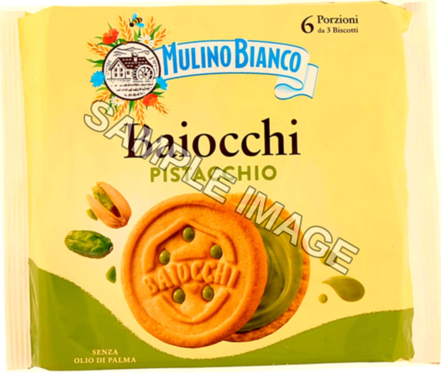 Mulino Bianco Biscotti Baiocchi al Pistacchio