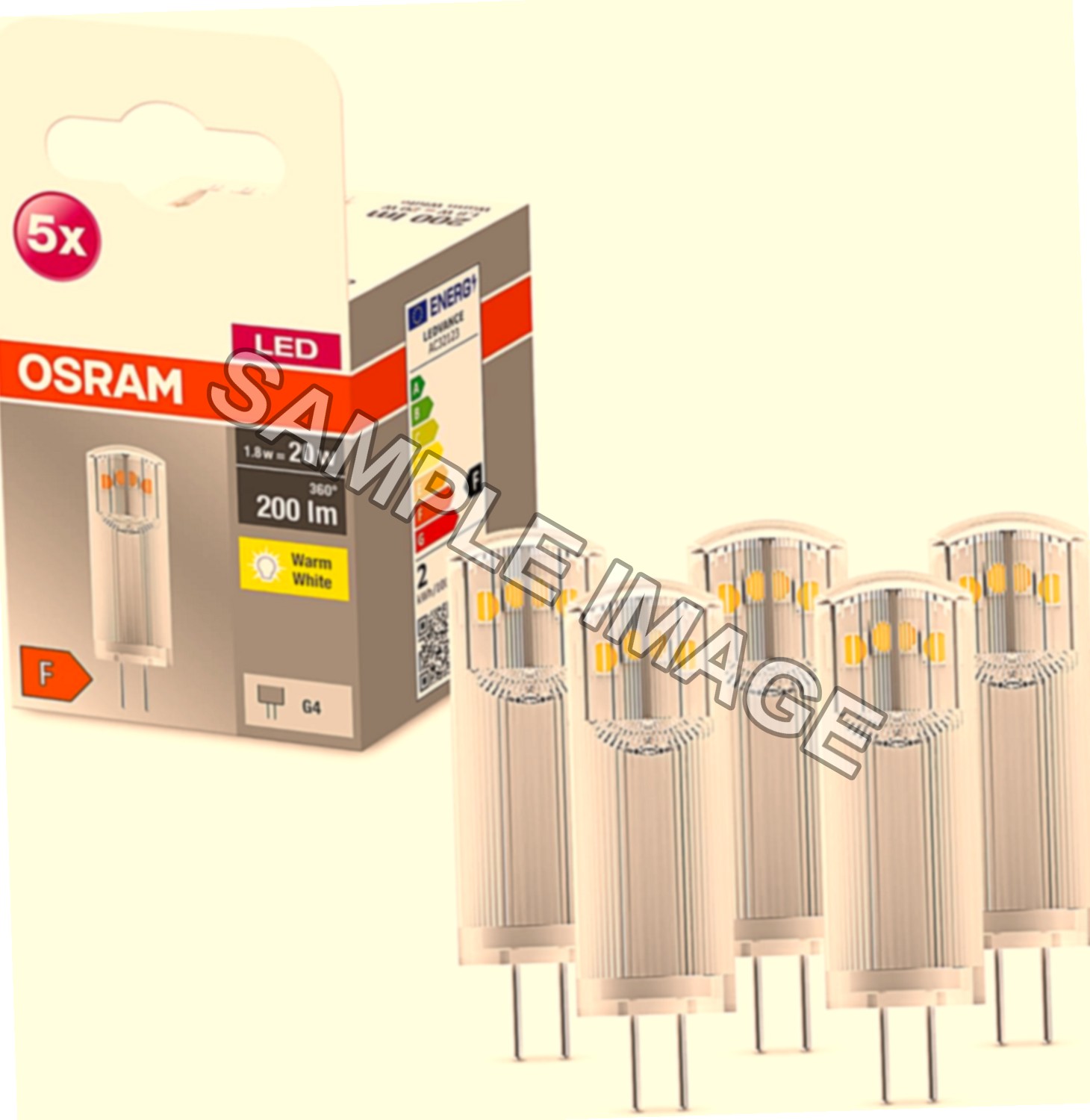 OSRAM Lampada LED G4 Bianco Caldo 5Pz