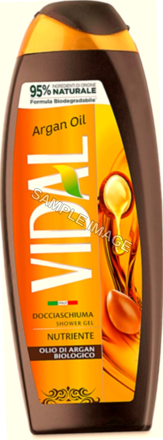 Vidal - Docciaschiuma Argan Oil, Formula Nutriente, con Olio di Argan, Dermatologicamente Testato, 250ml