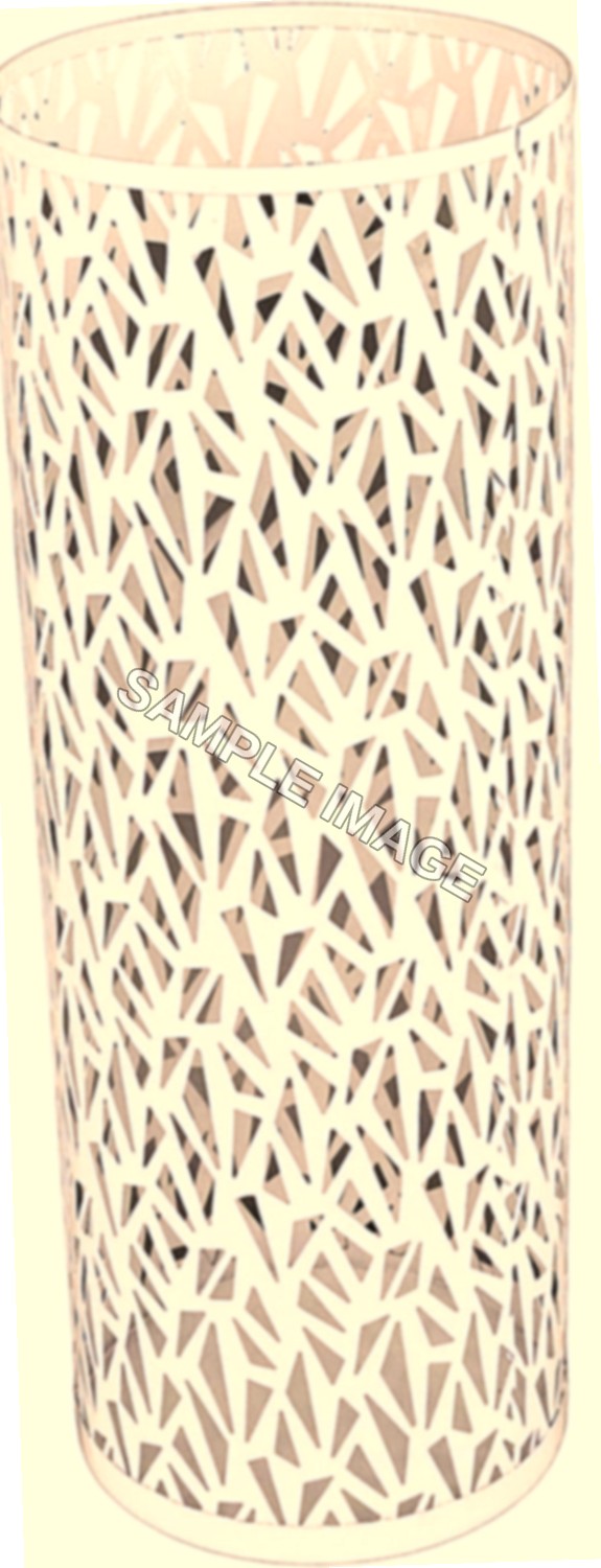 Sxhlseller Portaombrelli Rotondo in Metallo Bianco