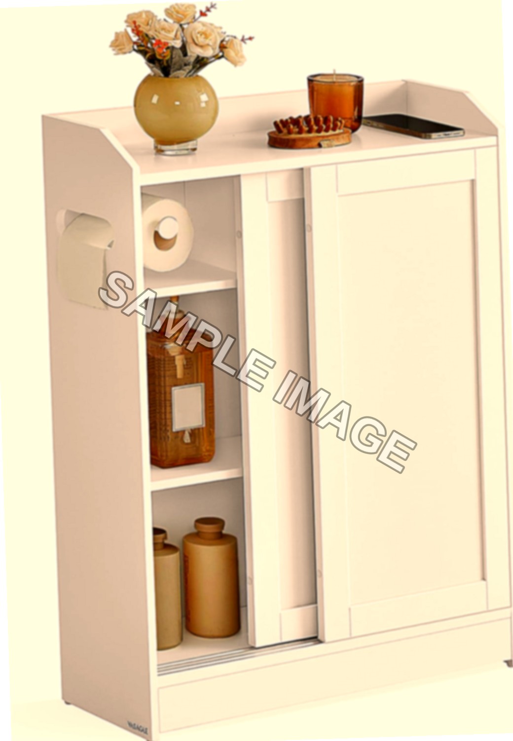 VASAGLE Mobile Bagno Salvaspazio Bianco 20x60x80 cm
