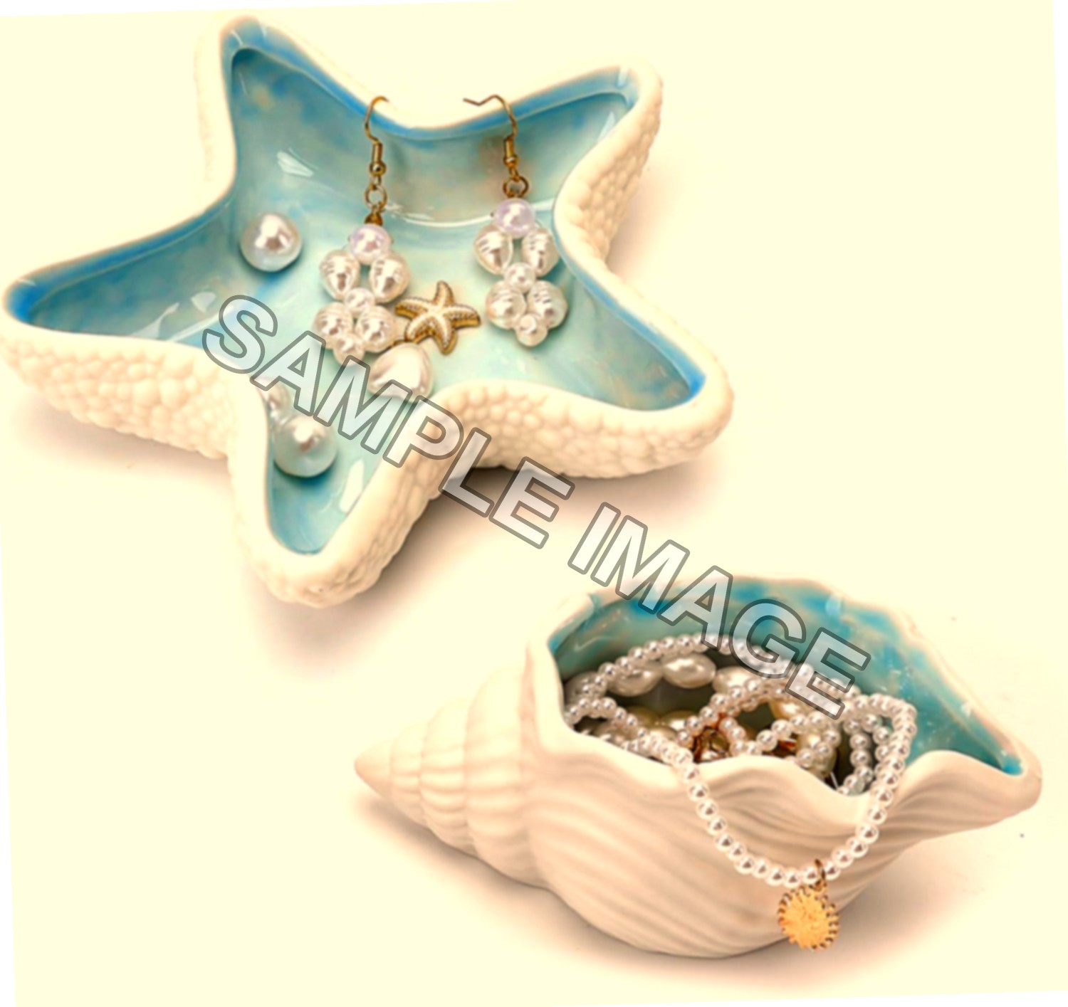 2Pcs Vassoio Decorativo in Ceramica Piatto per Gioielli in…