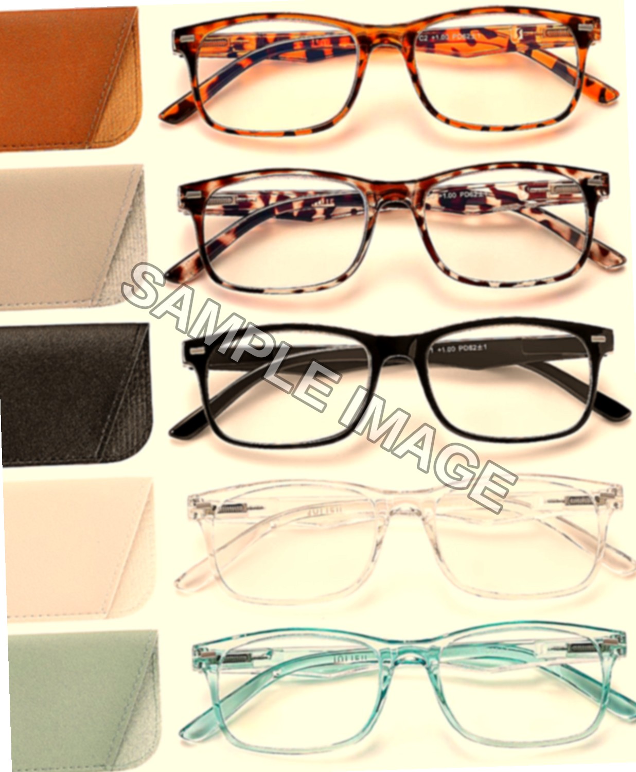 JOLISU 5 Pack Occhiali da Lettura Donna