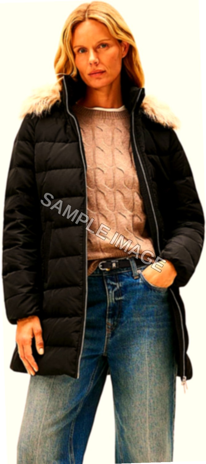 Tommy Hilfiger Piumino Donna Slim Con Pelliccia